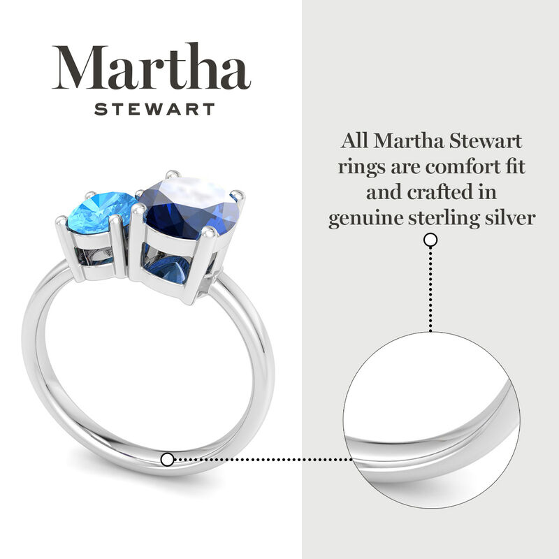 Martha Stewart 4 1/2ctw. Oval Pink Sapphire & Lab Grown Diamond Ring In Sterling Silver image number null